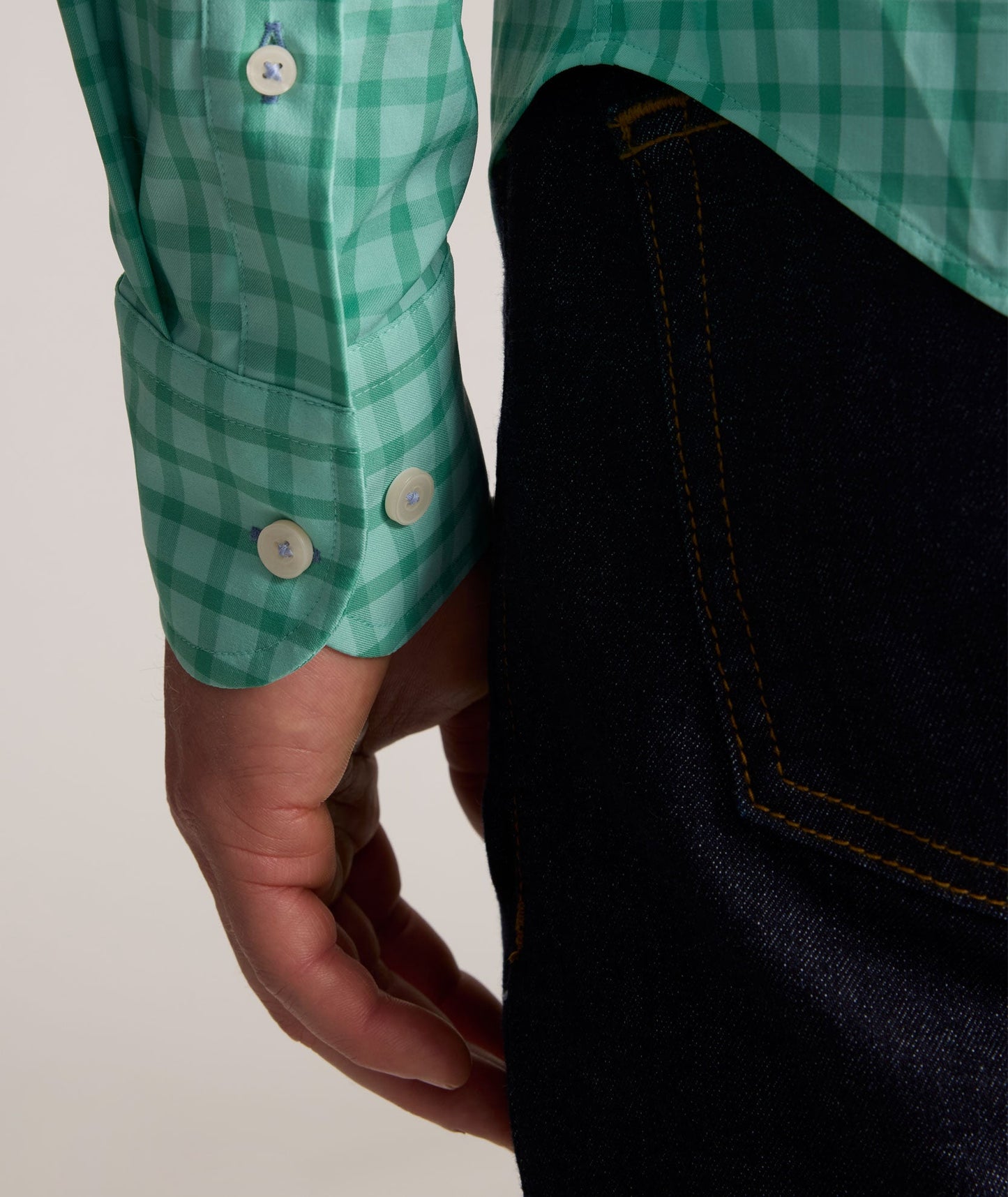 UNTUCKit Performance Mayberry Shirt Green Check