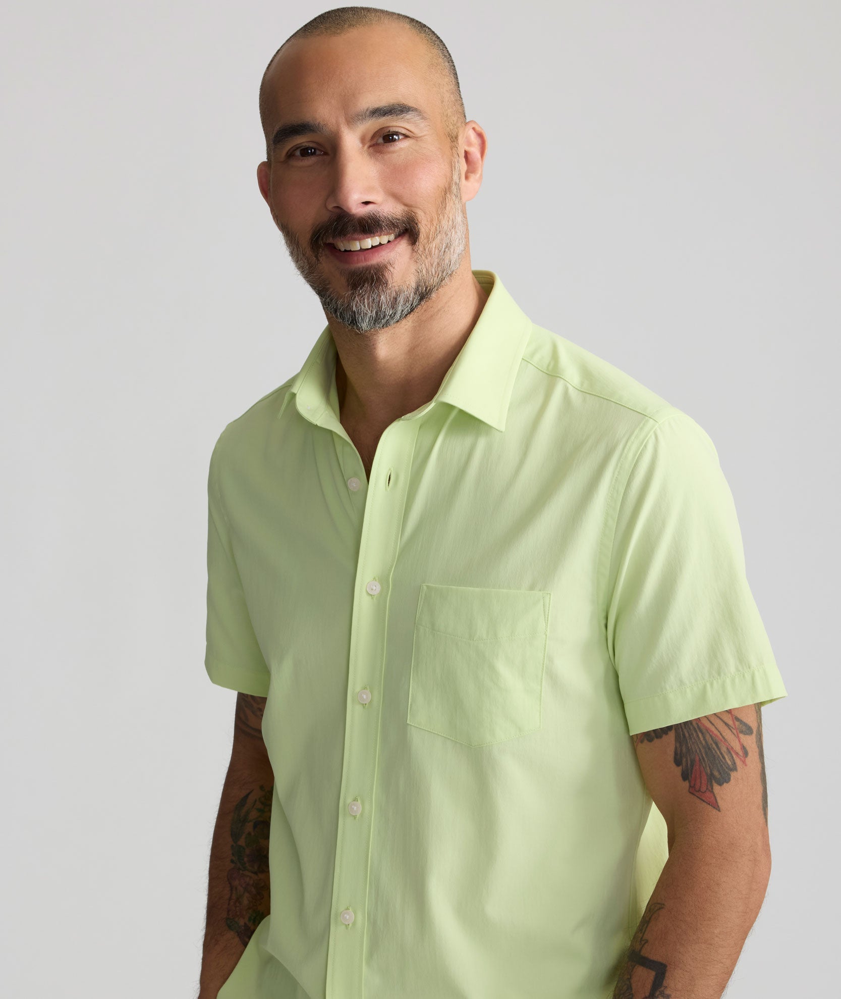 UNTUCKit Performance Short-Sleeve Gironde Shirt Bright Green