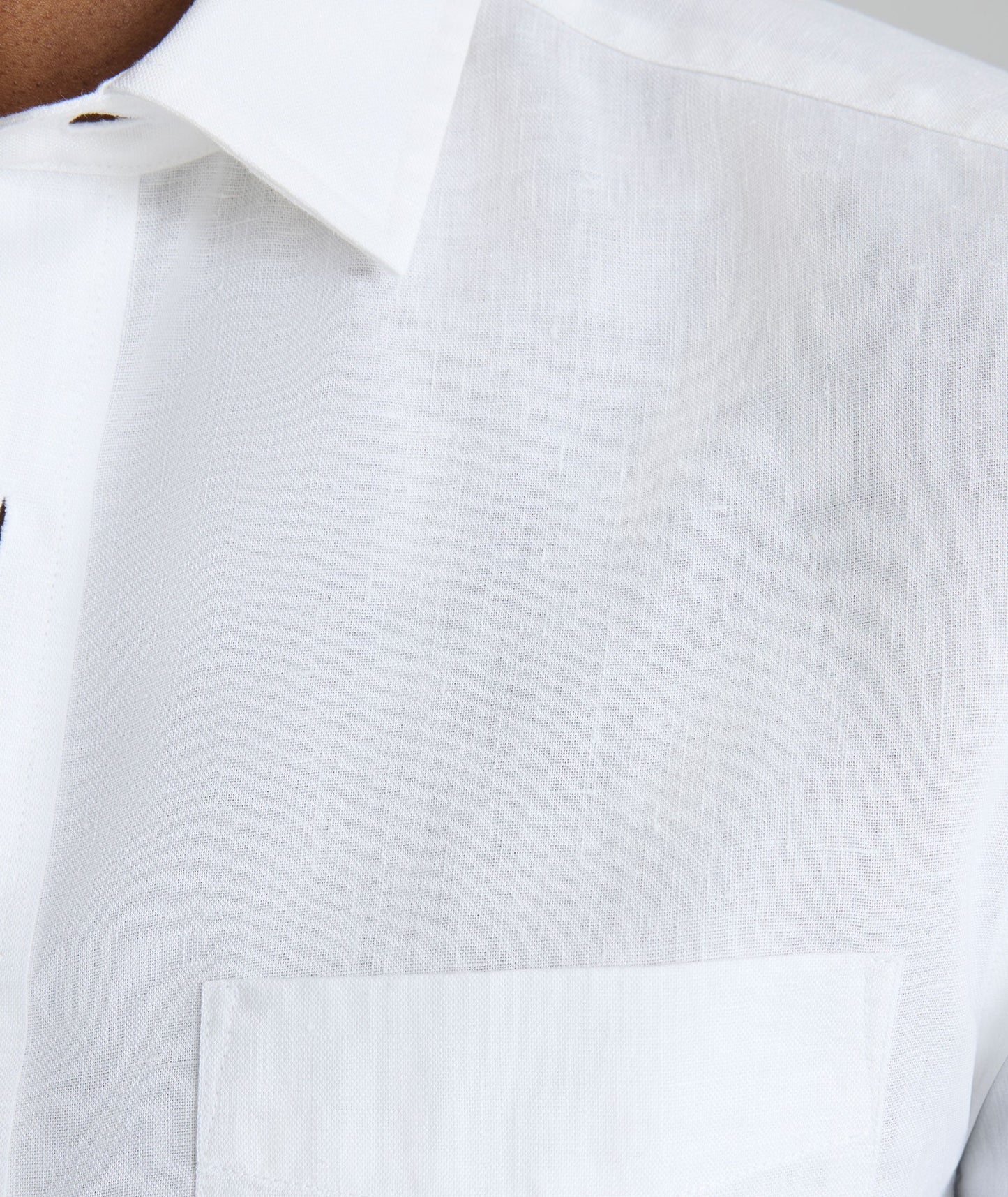 UNTUCKit Wrinkle-Resistant Linen Short-Sleeve Cameron Shirt White