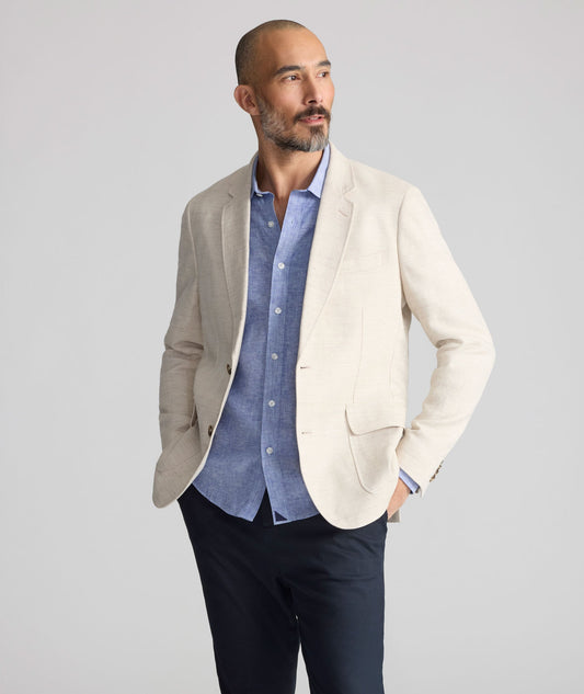 UNTUCKit Italian Linen-Cotton Sagefield Sport Coat Tan