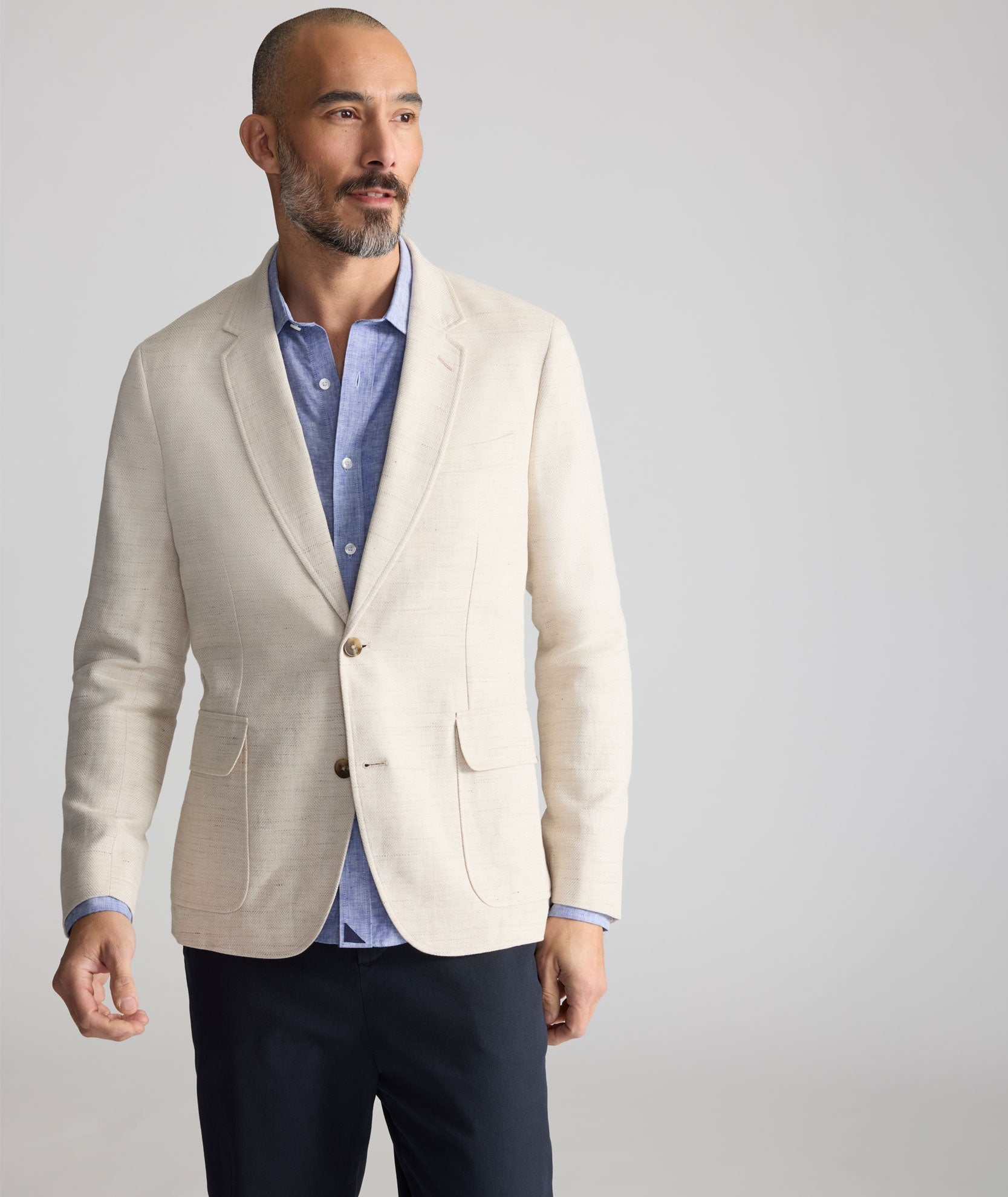 UNTUCKit Italian Linen-Cotton Sagefield Sport Coat Tan