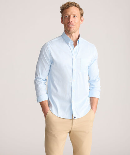 UNTUCKit CottonTek™ Brachetto Shirt Light Blue Gingham
