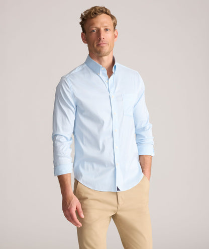 UNTUCKit CottonTek™ Brachetto Shirt Light Blue Gingham