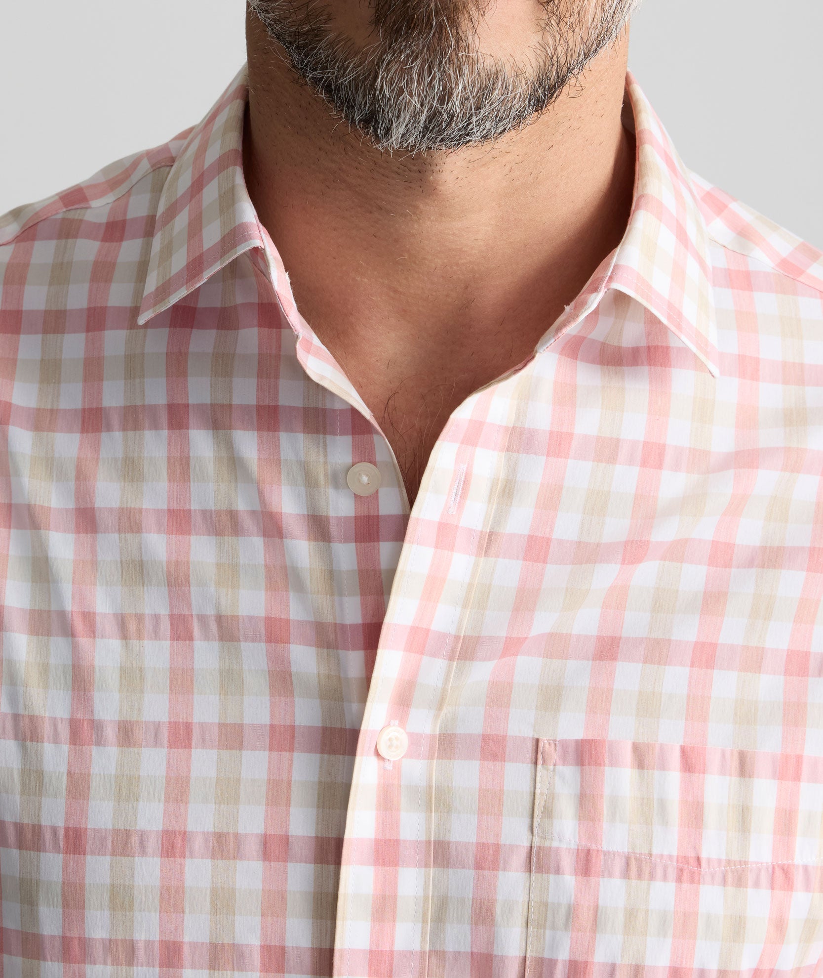UNTUCKit CottonTek™ Brachetto Shirt Red & Tan Check