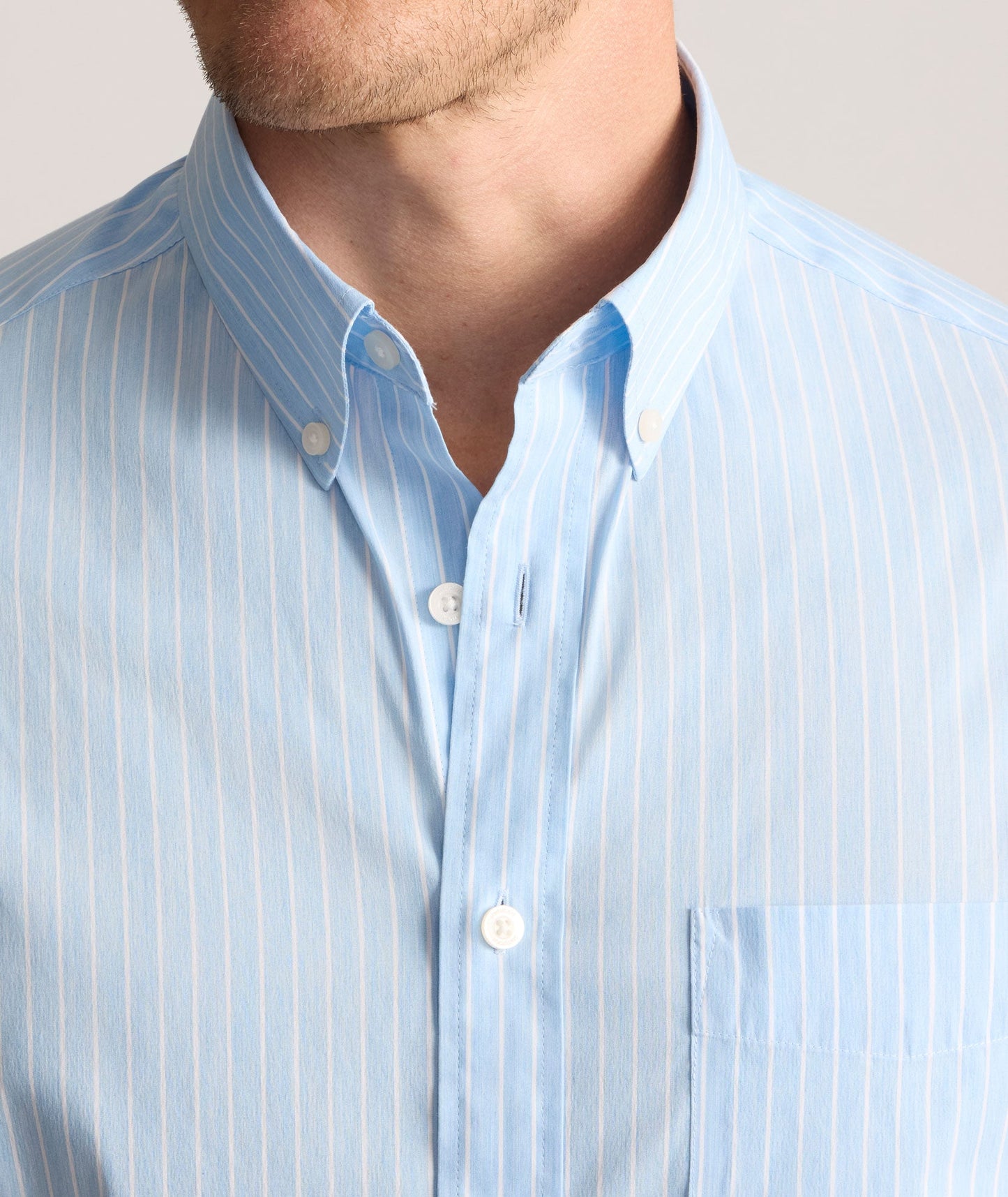 UNTUCKit CottonTek™ Brachetto Shirt Light Blue Stripe