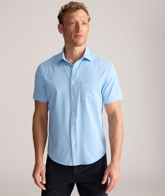 UNTUCKit Performance Short-Sleeve Gironde Shirt Bright Blue