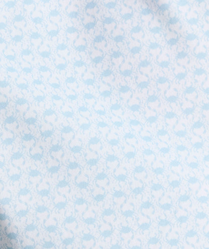 UNTUCKit Performance Short-Sleeve Arundel Shirt Light Blue Crab Print