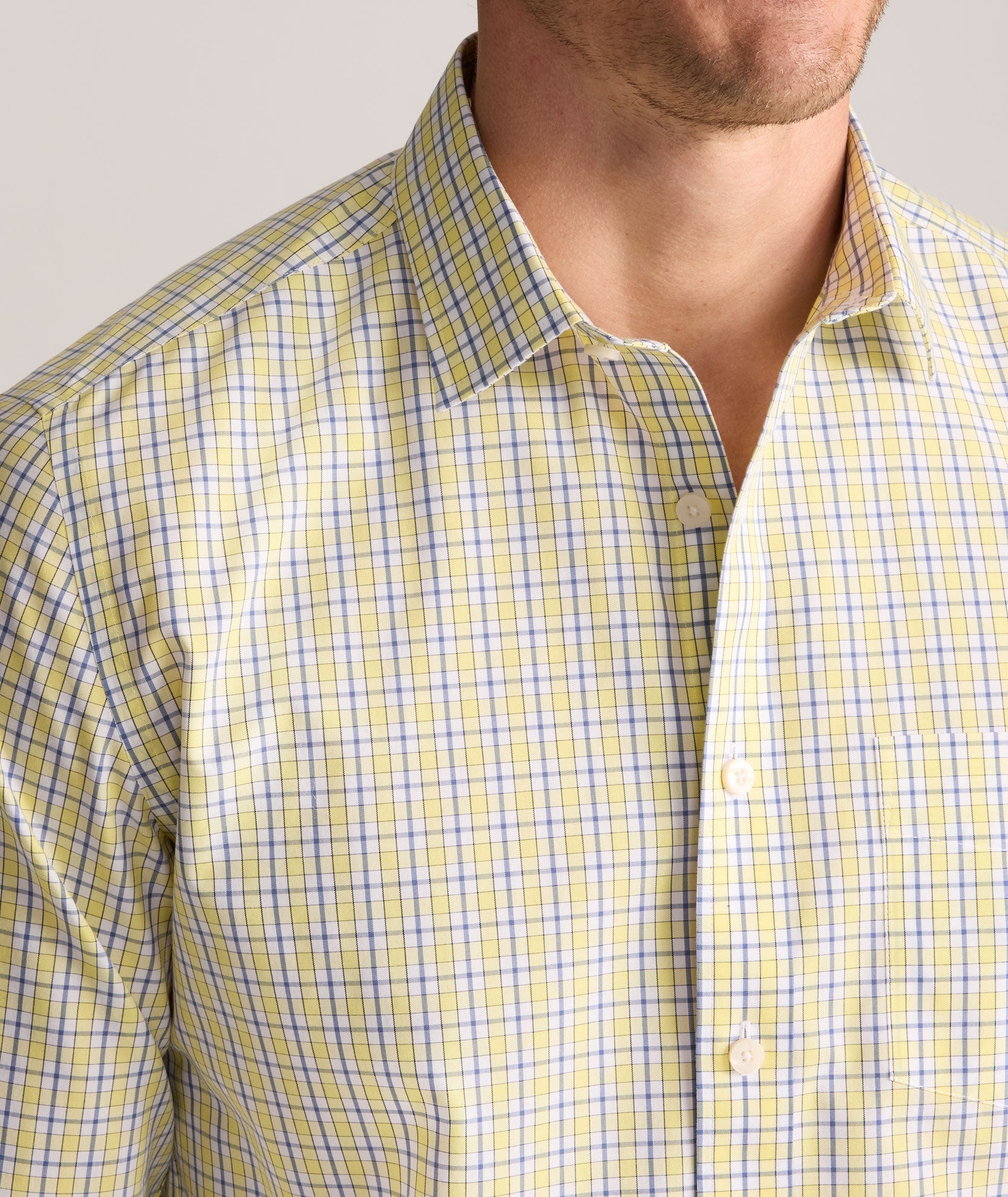 UNTUCKit Wrinkle-Free Ridgewell Shirt Yellow Check