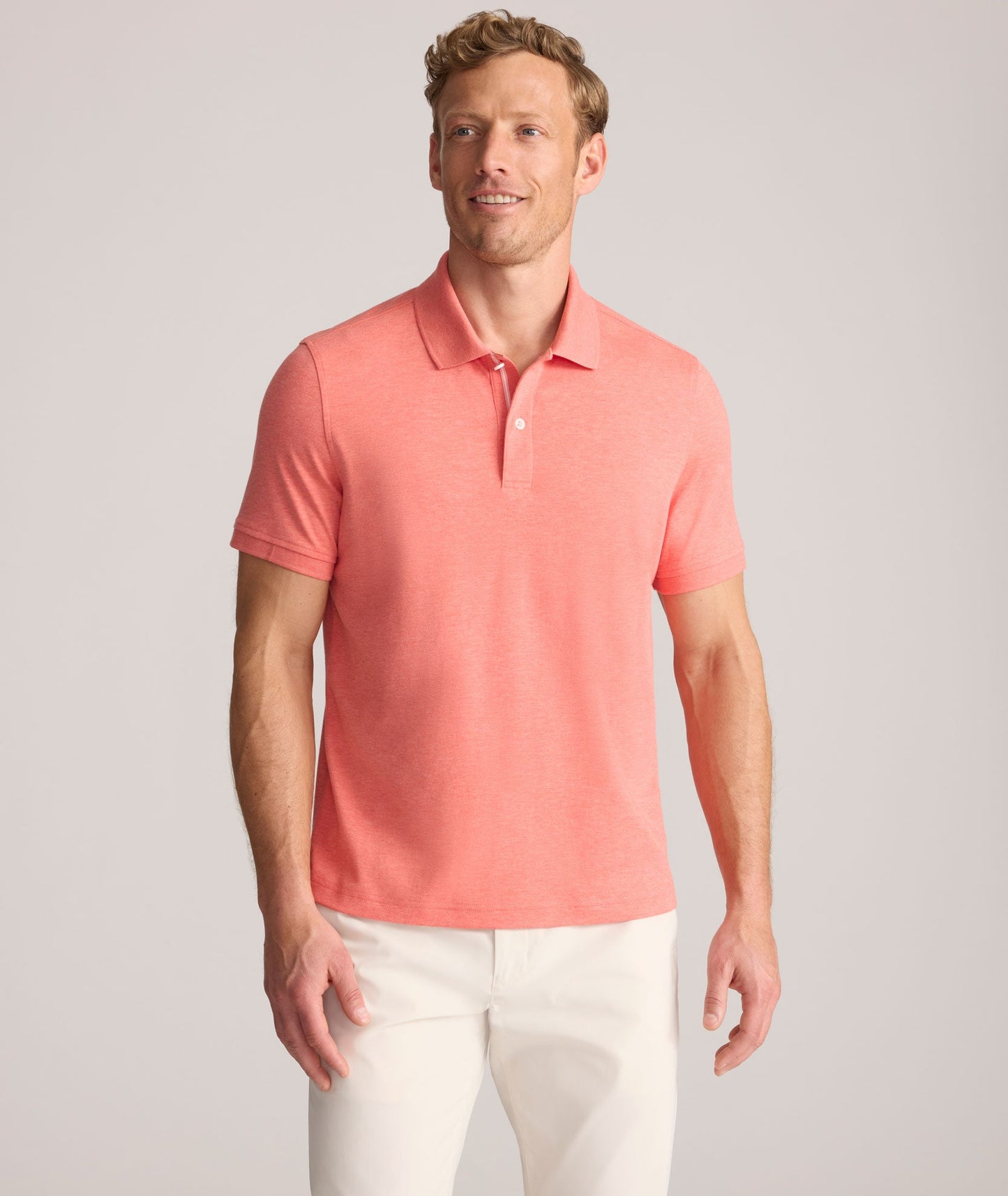UNTUCKit Wrinkle-Free Damaschino Polo Heather Coral