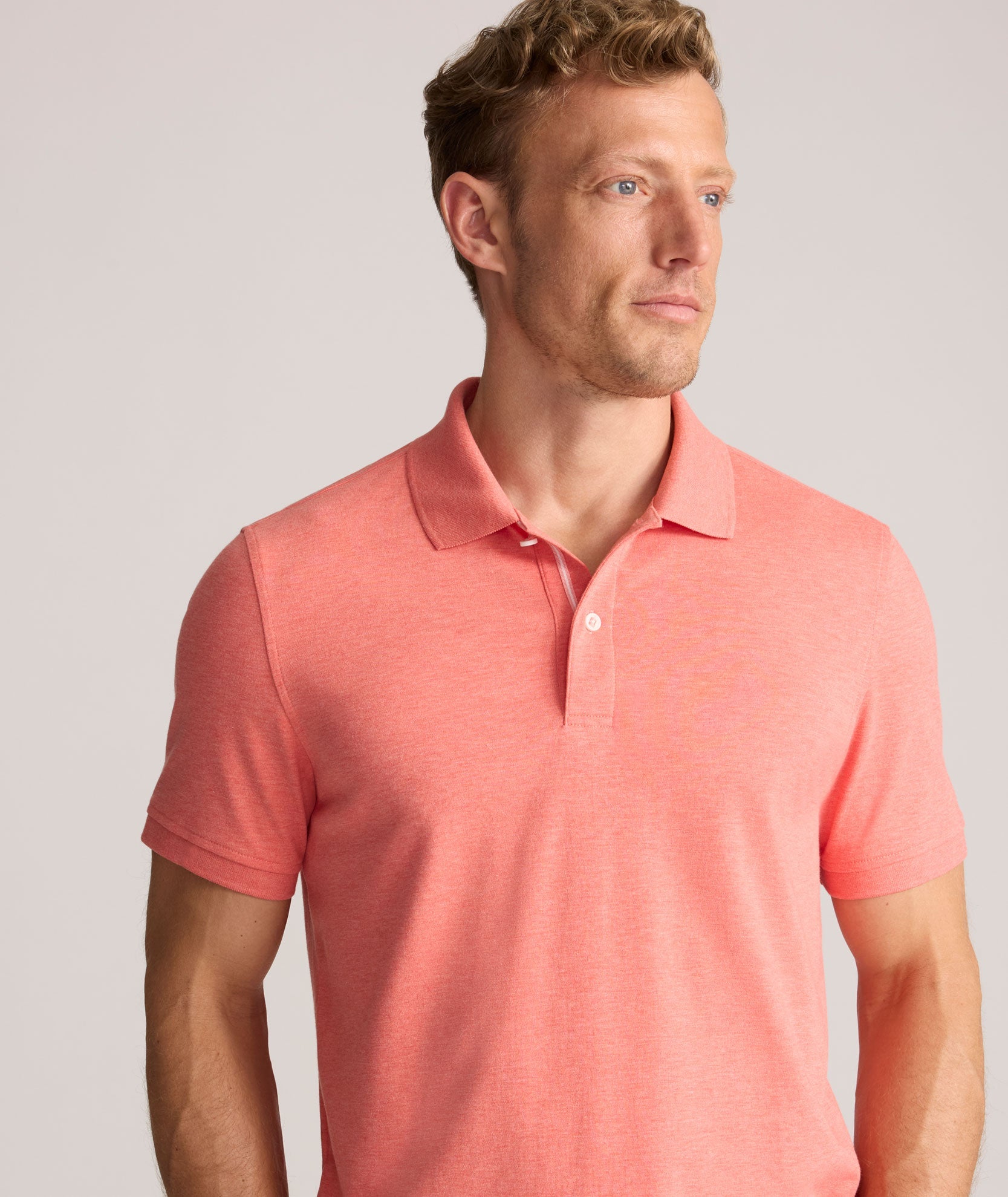 UNTUCKit Wrinkle-Free Damaschino Polo Heather Coral