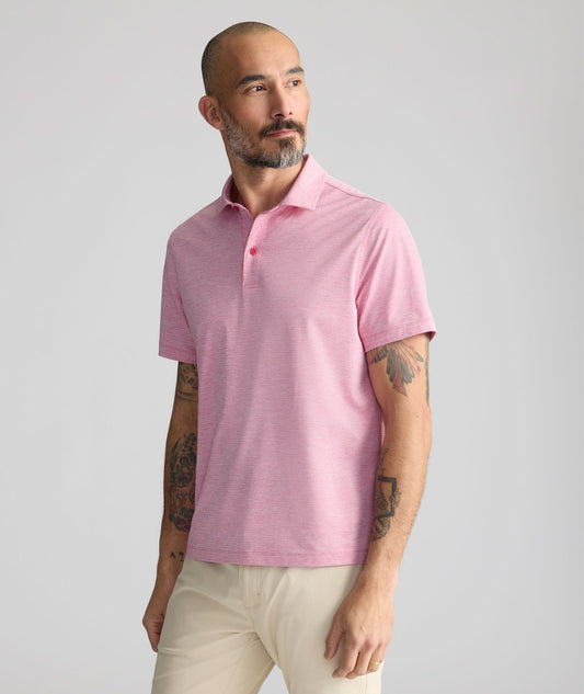 UNTUCKit Textured Performance Polo Red