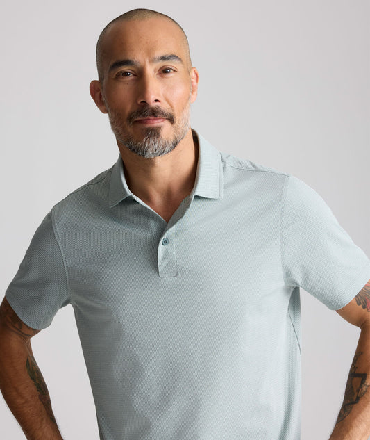 UNTUCKit Textured Performance Polo Green