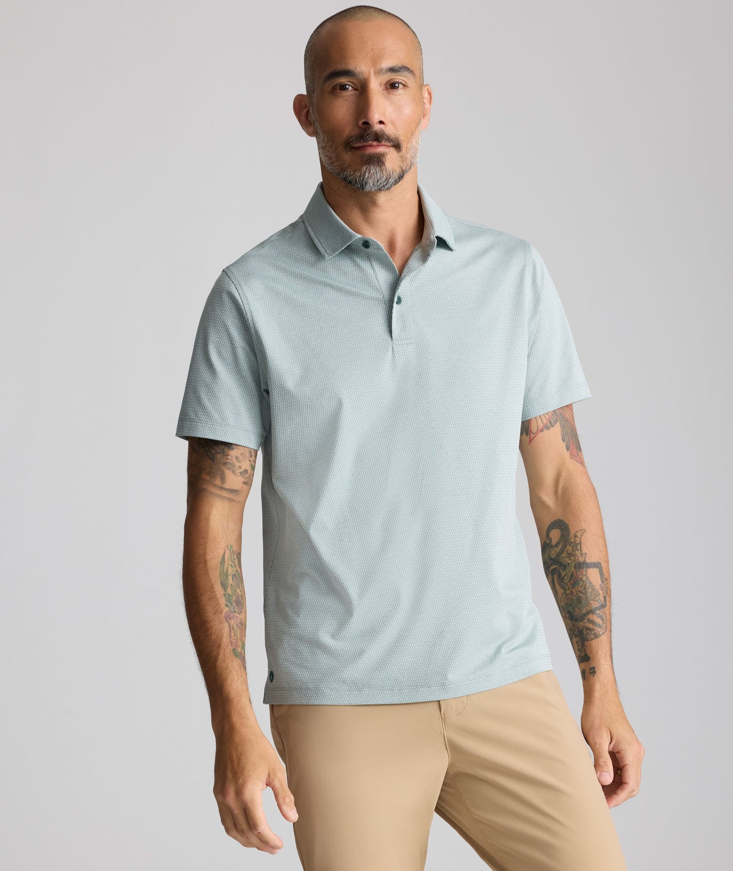 UNTUCKit Textured Performance Polo Green