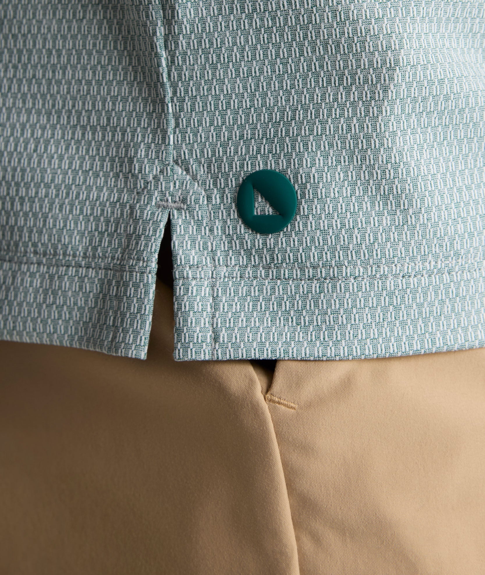 UNTUCKit Textured Performance Polo Green