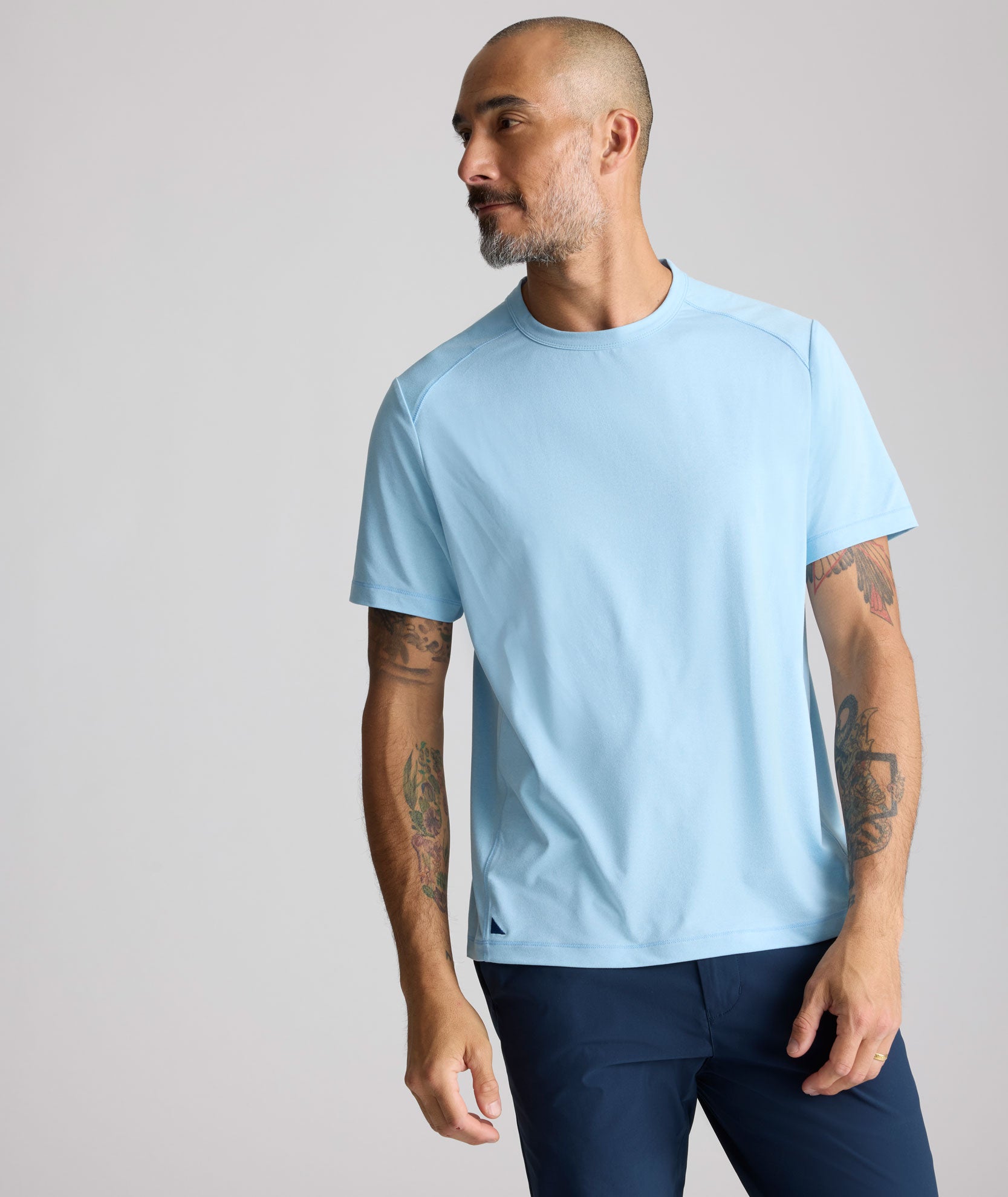 UNTUCKit Performance Tee Light Blue