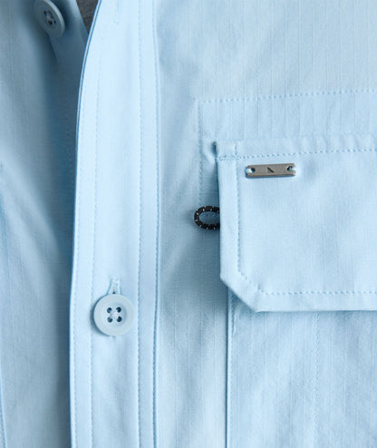 UNTUCKit Performance Fishing Shirt Light Blue