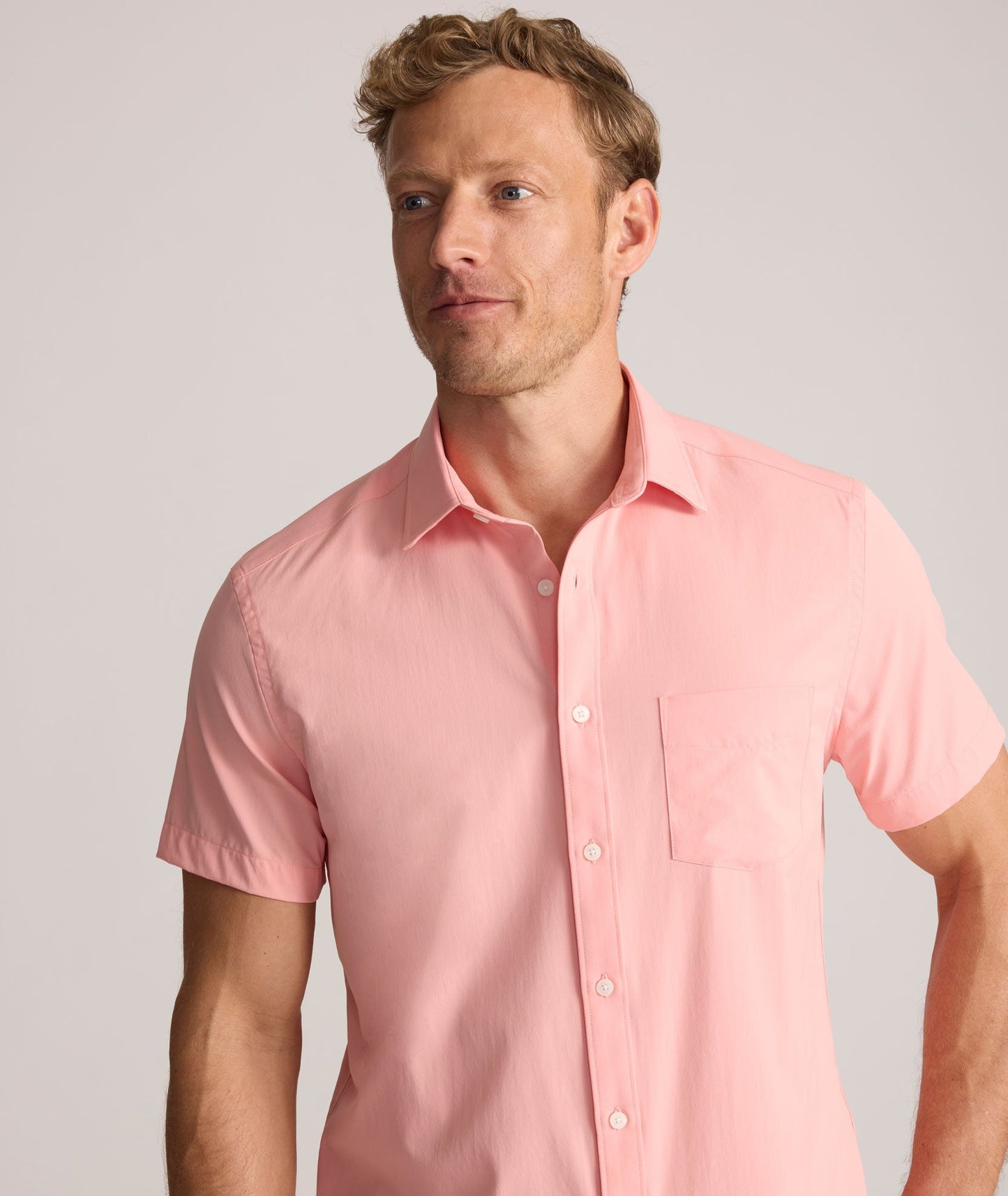 UNTUCKit Performance Short-Sleeve Gironde Shirt Pink