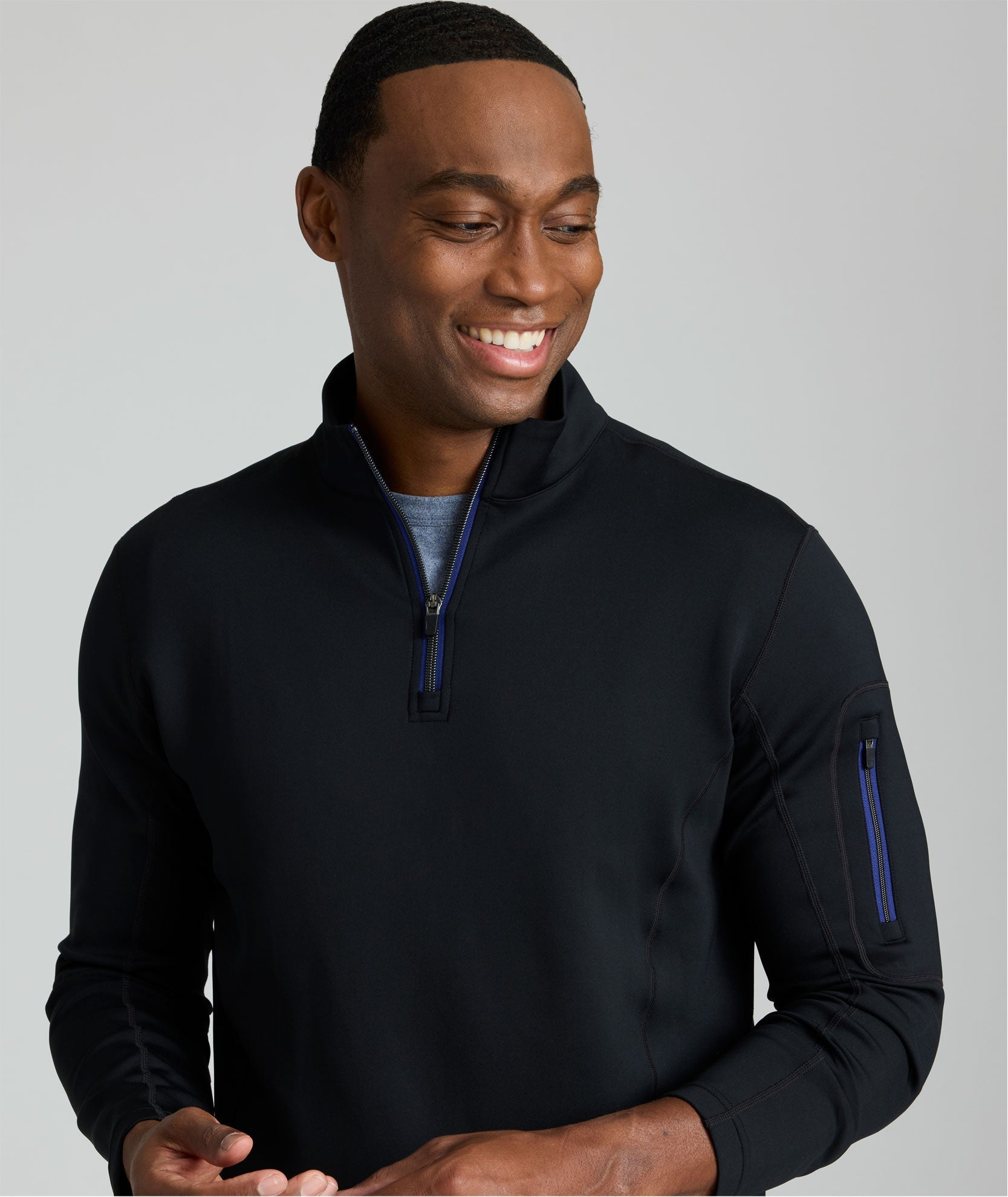 UNTUCKit Performance Quarter-Zip Black