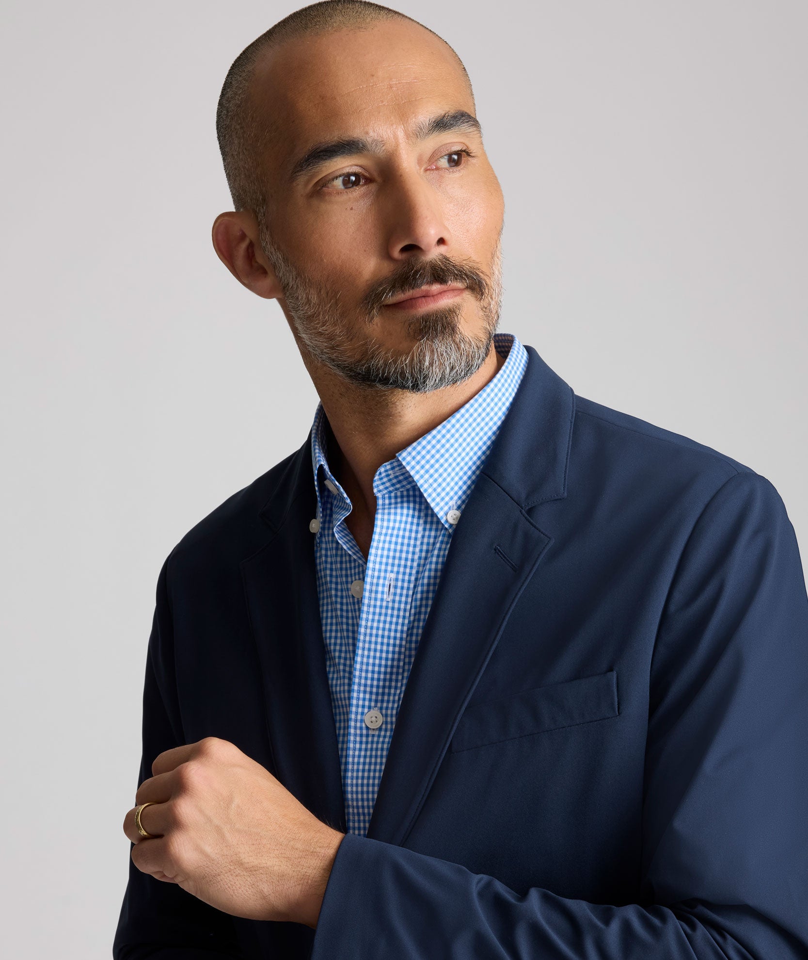 UNTUCKit Italian Performance Tech Blazer Navy