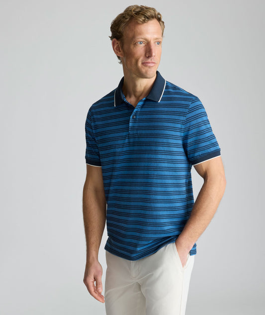 UNTUCKit Performance Hybrid Polo Slate Blue