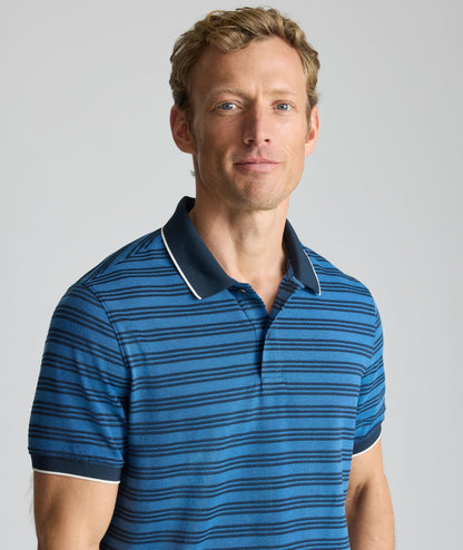 UNTUCKit Performance Hybrid Polo Slate Blue