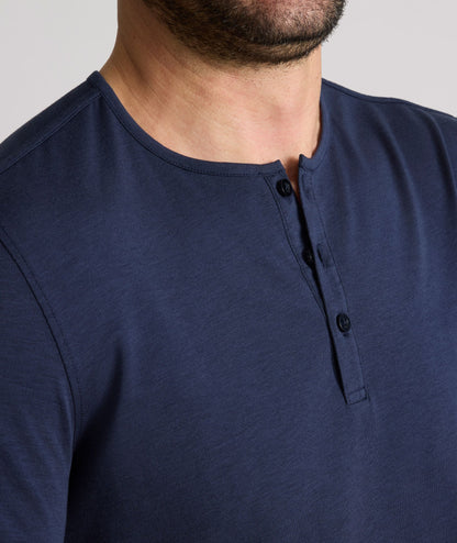 UNTUCKit EcoSoft™ Short-Sleeve Henley Navy
