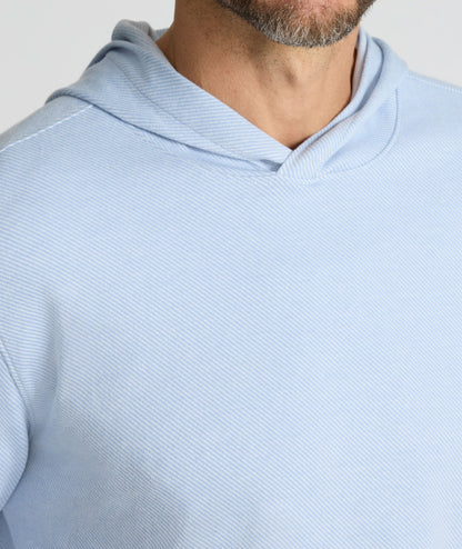 UNTUCKit Textured Knit Hoodie Light Blue