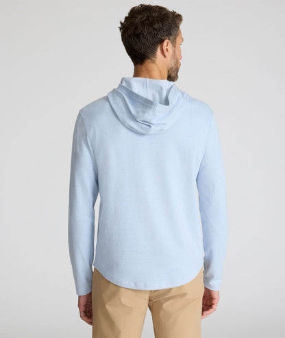 UNTUCKit Textured Knit Hoodie Light Blue