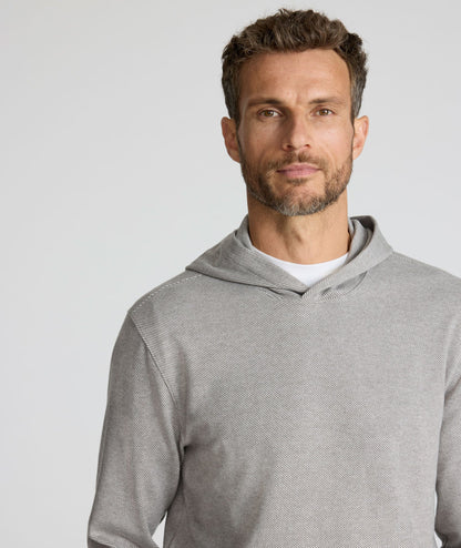 UNTUCKit Textured Knit Hoodie Gray