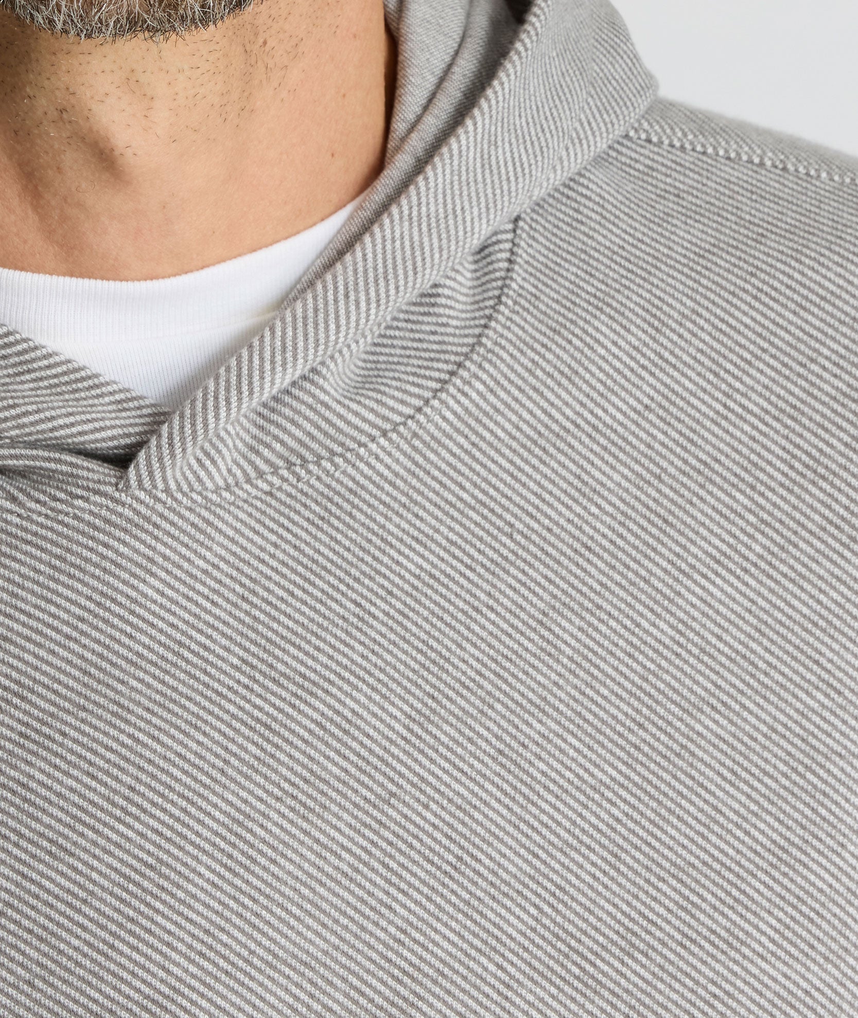 UNTUCKit Textured Knit Hoodie Gray