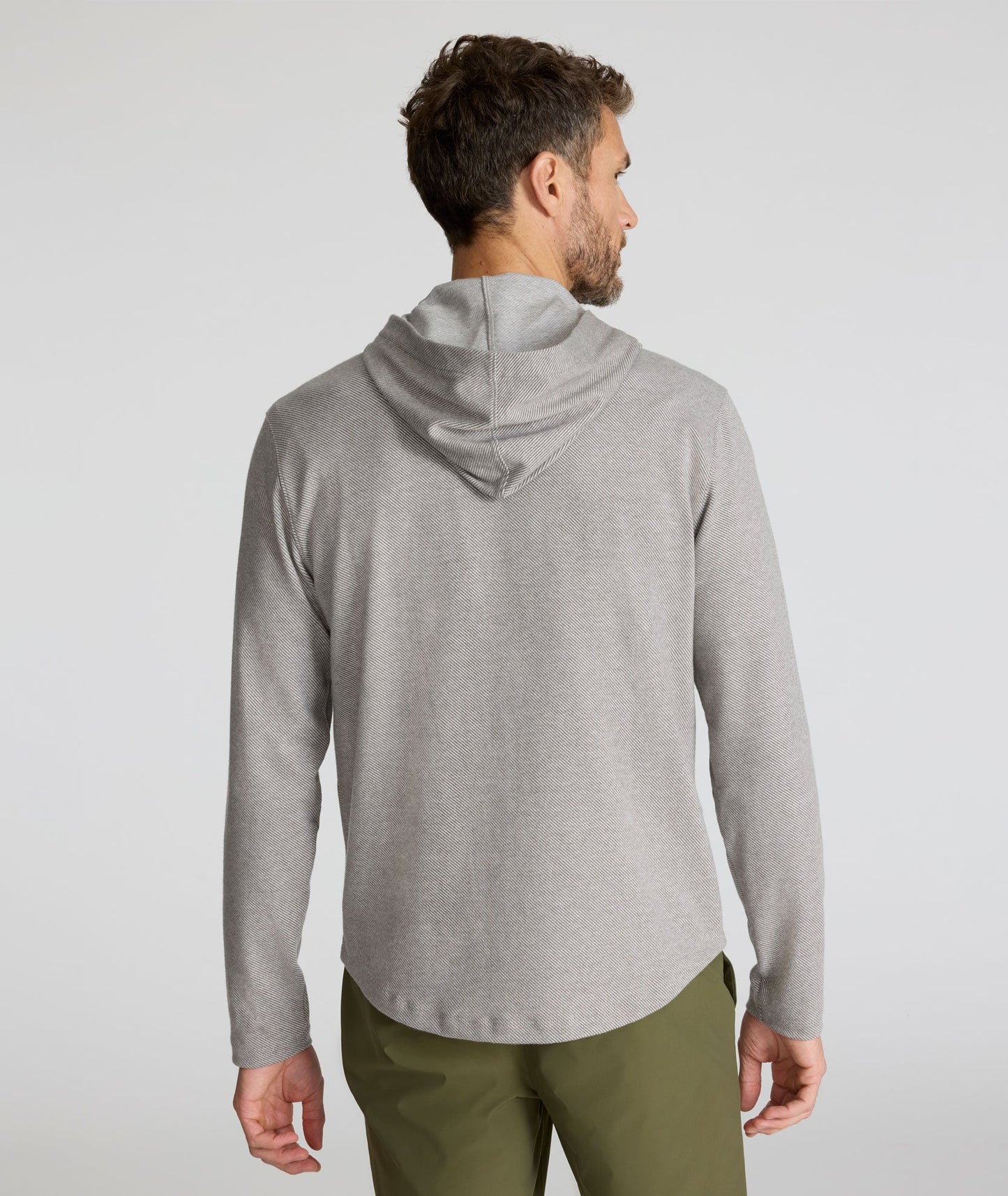 UNTUCKit Textured Knit Hoodie Gray