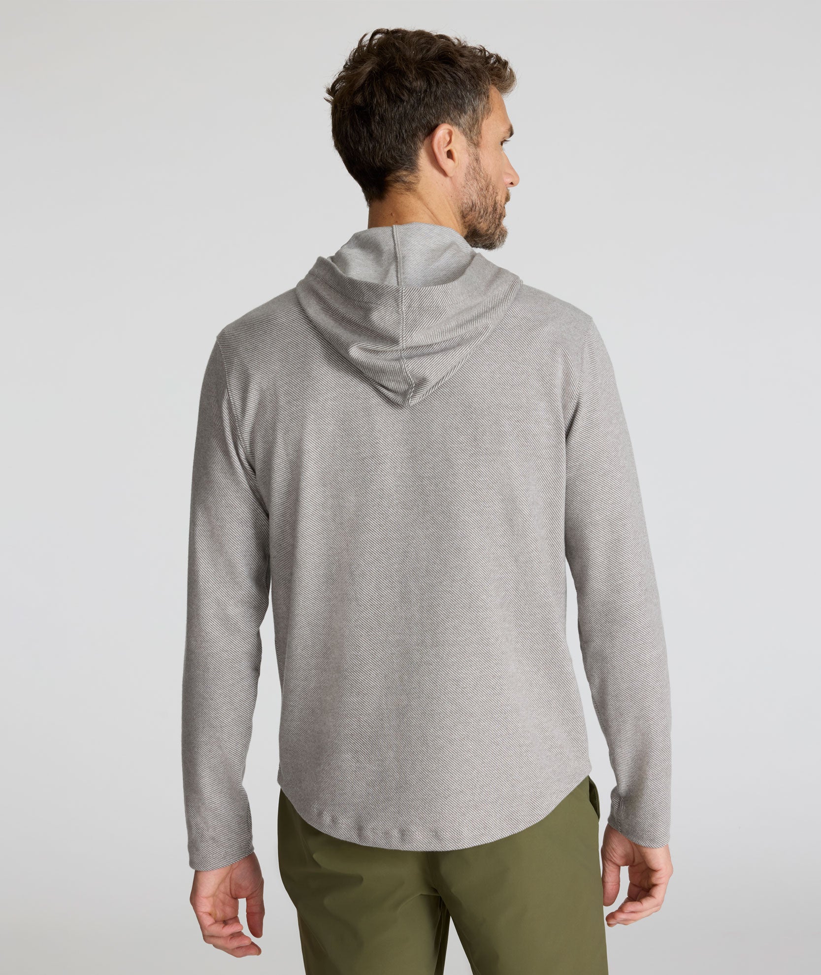 UNTUCKit Textured Knit Hoodie Gray