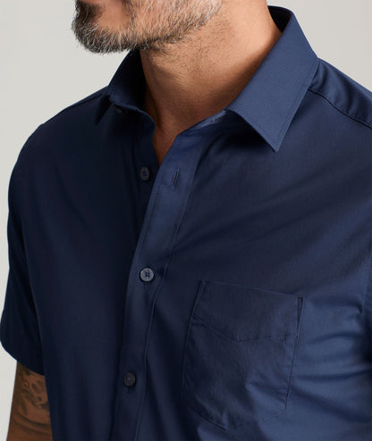 UNTUCKit Performance Short-Sleeve Gironde Shirt Navy