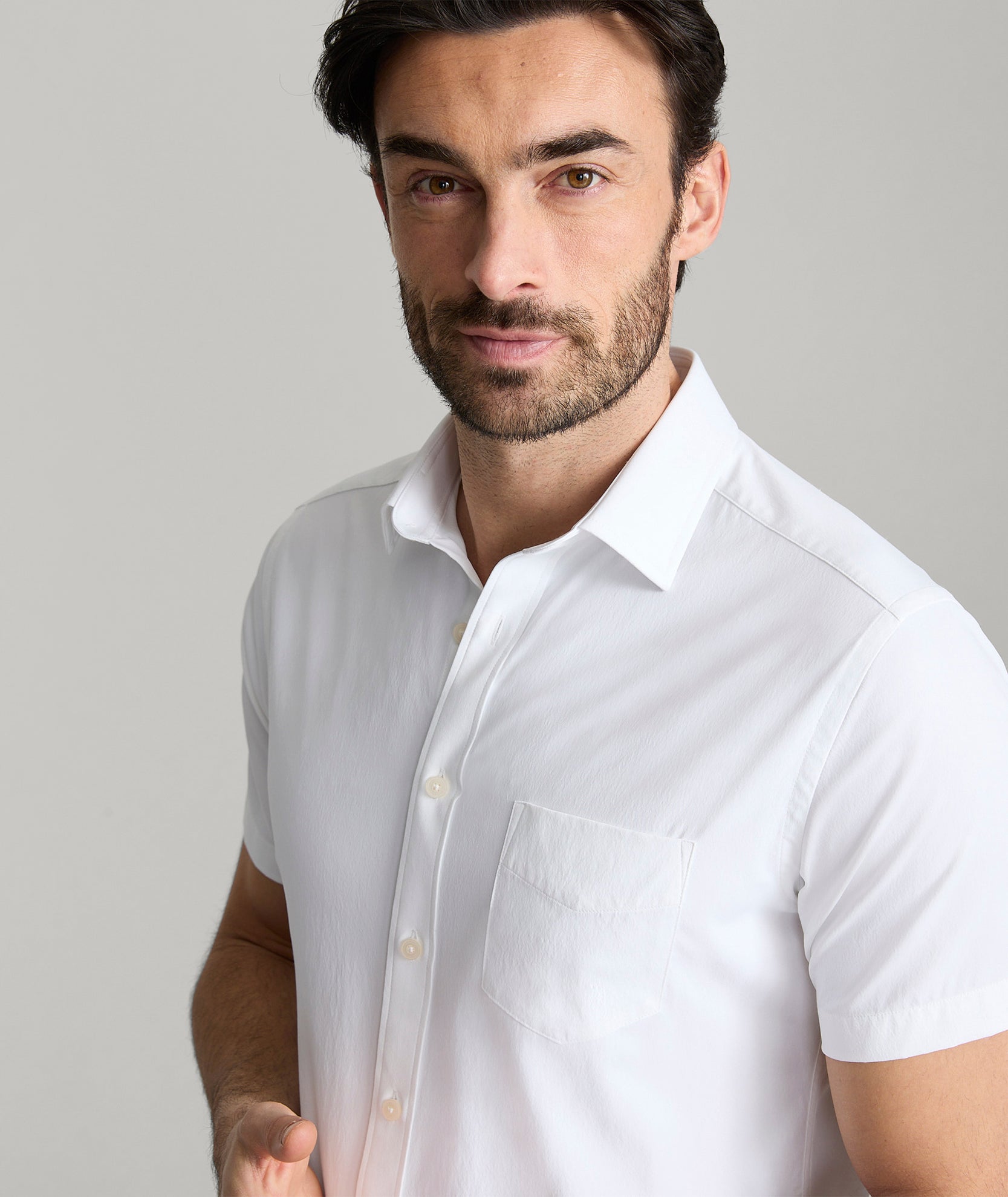 UNTUCKit Performance Short-Sleeve Gironde Shirt White