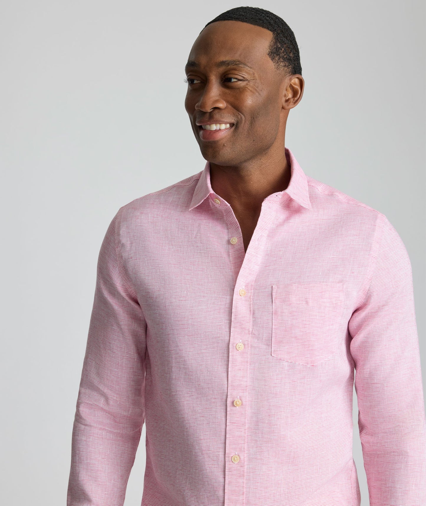 UNTUCKit Wrinkle-Resistant Linen Wildehart Shirt Pink