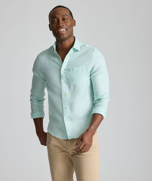 UNTUCKit Wrinkle-Resistant Linen Wildehart Shirt Green