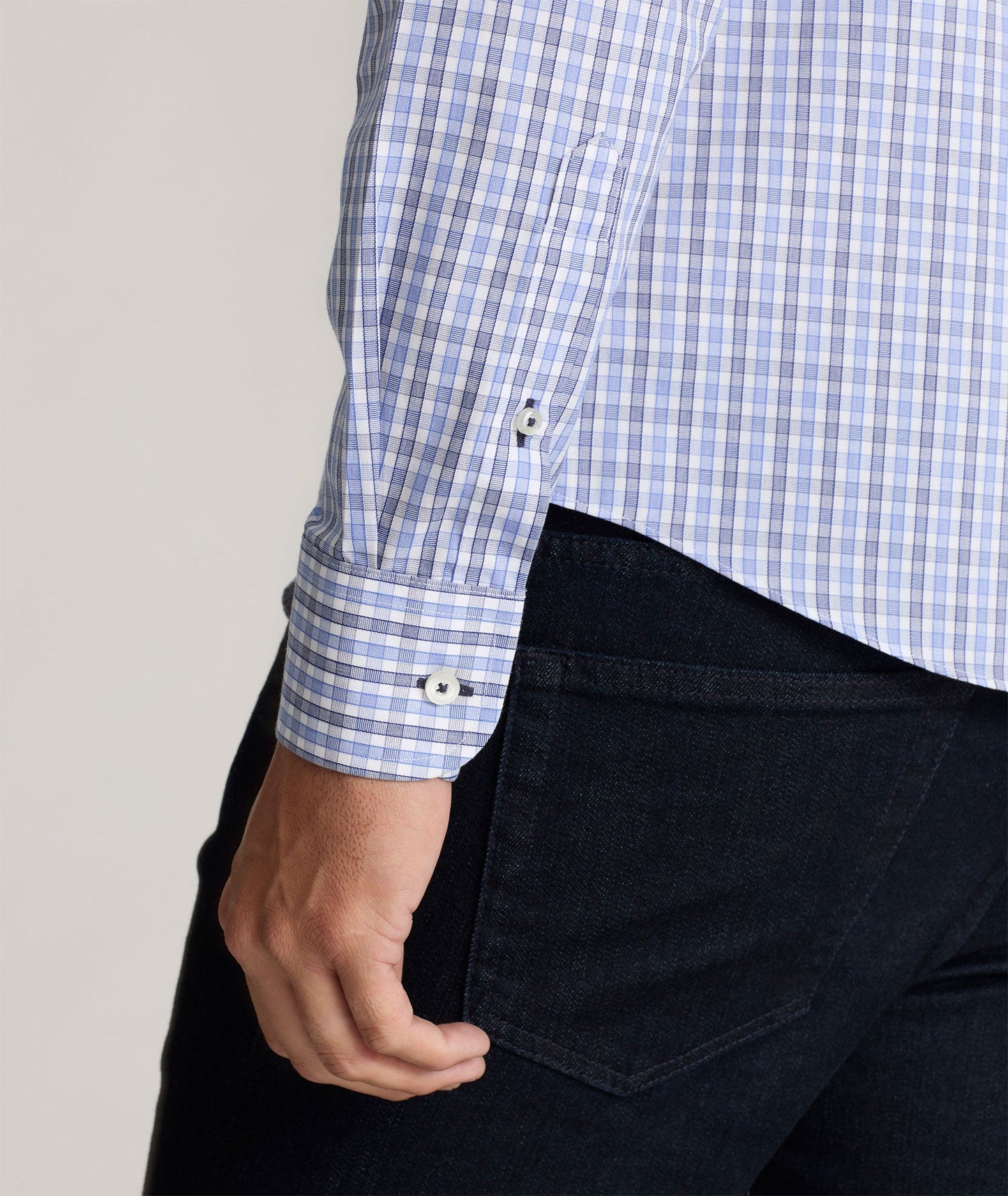 UNTUCKit Wrinkle-Free Durif Shirt Blue Navy & White Check
