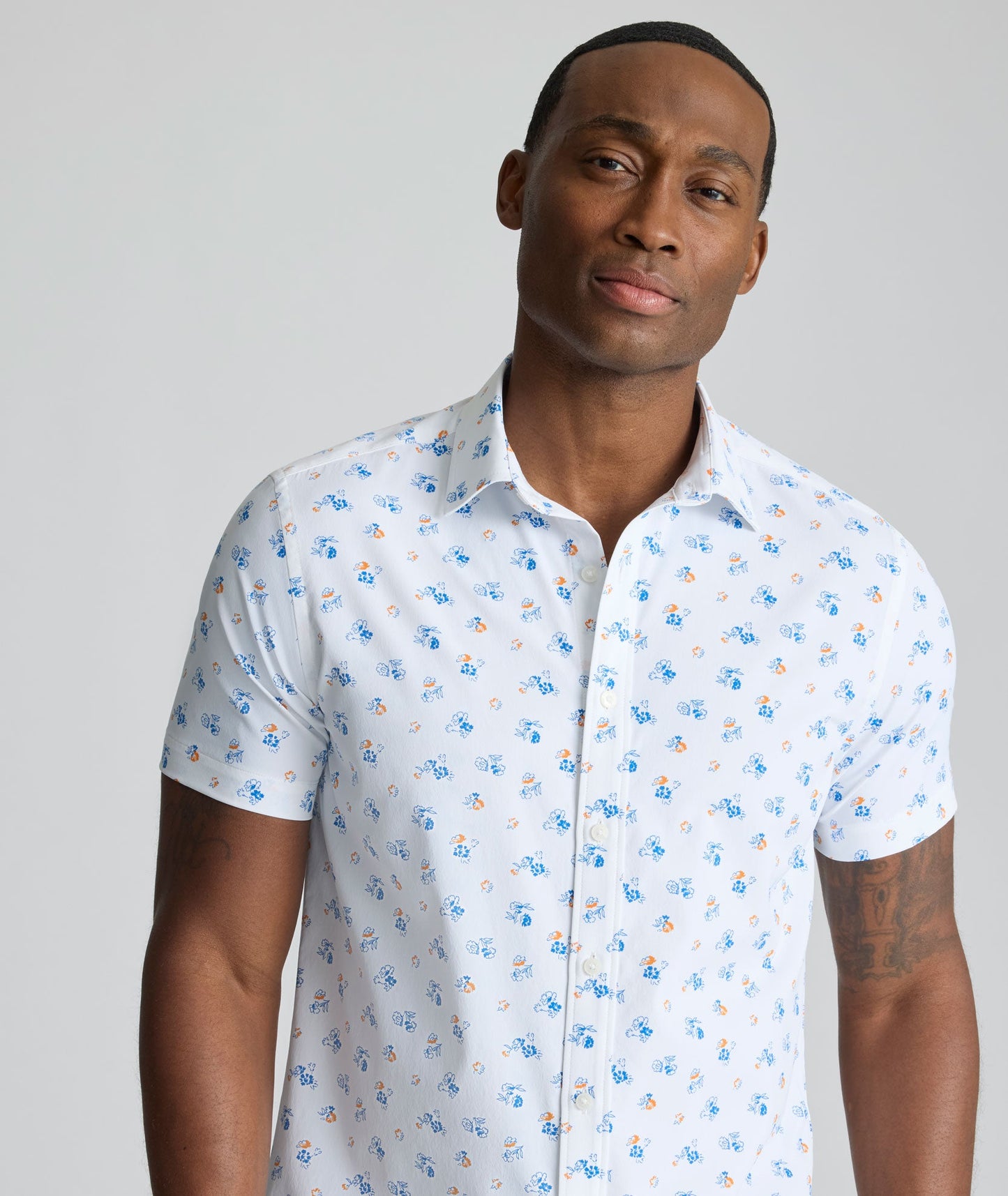 UNTUCKit Performance Short-Sleeve Opal Shirt White
