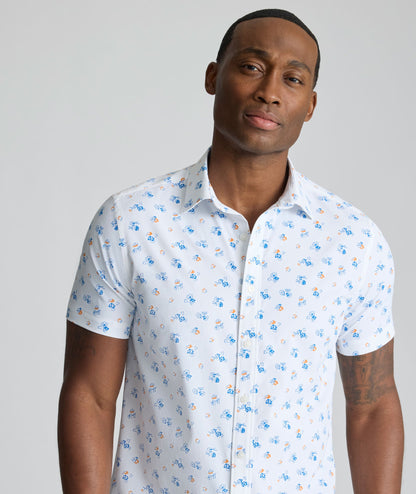 UNTUCKit Performance Short-Sleeve Opal Shirt White