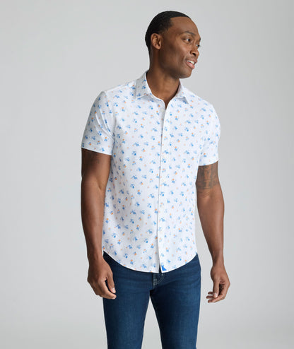 UNTUCKit Performance Short-Sleeve Opal Shirt White