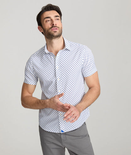 UNTUCKit Performance Short-Sleeve Tidwell Shirt Tidwell | Blue Medallion
