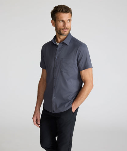 UNTUCKit Performance Short-Sleeve Gironde Shirt Charcoal