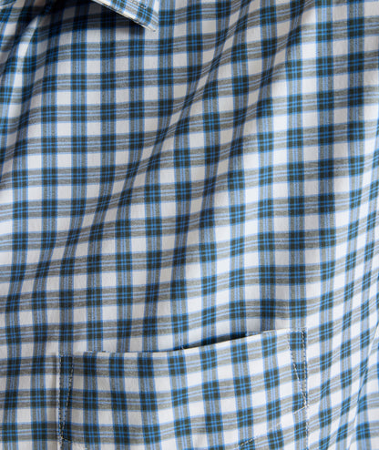 UNTUCKit Performance Renshaw Shirt Blue & Green Plaid