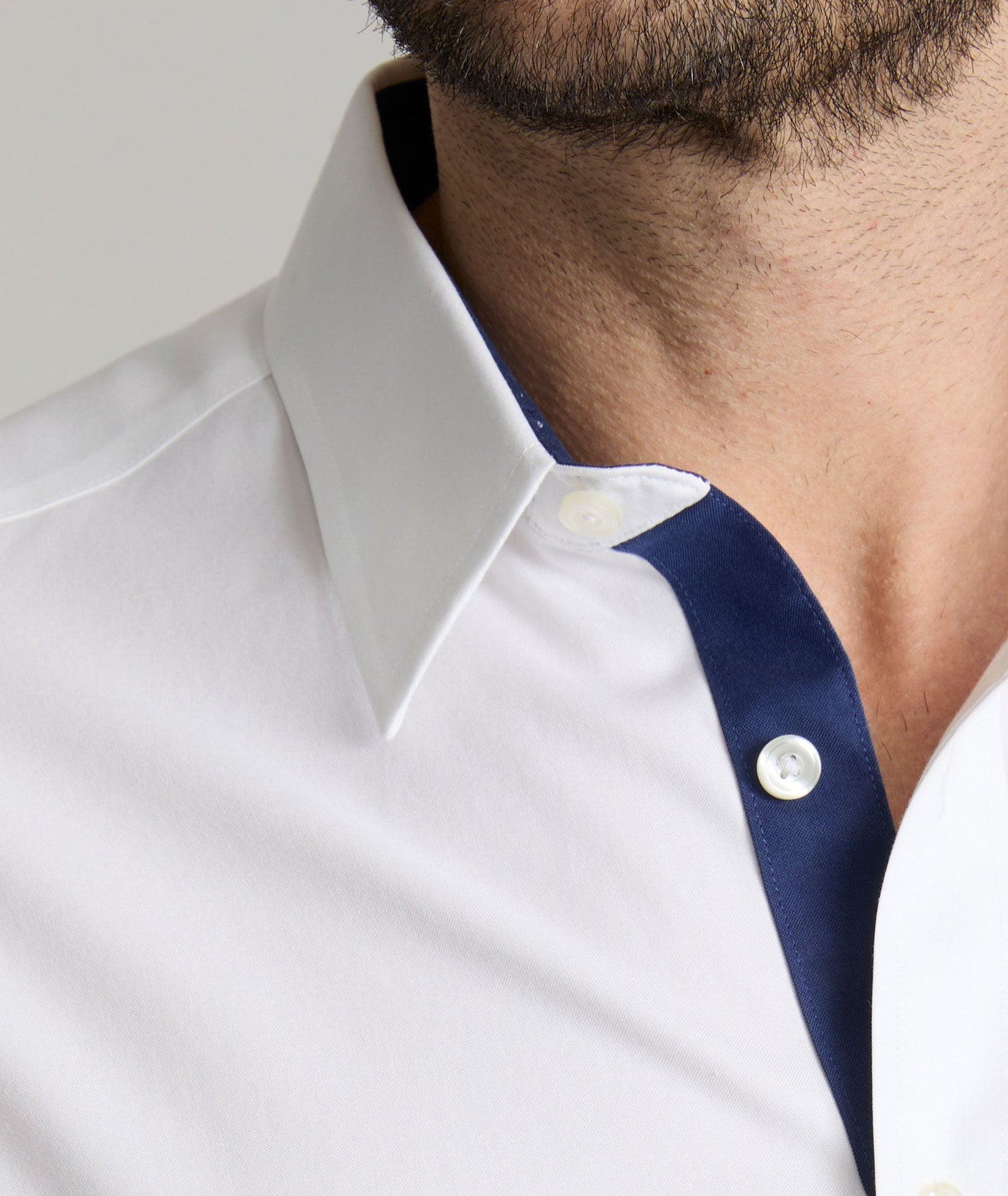 UNTUCKit Wrinkle-Free Las Cases Special Shirt White with Contrast Cuff