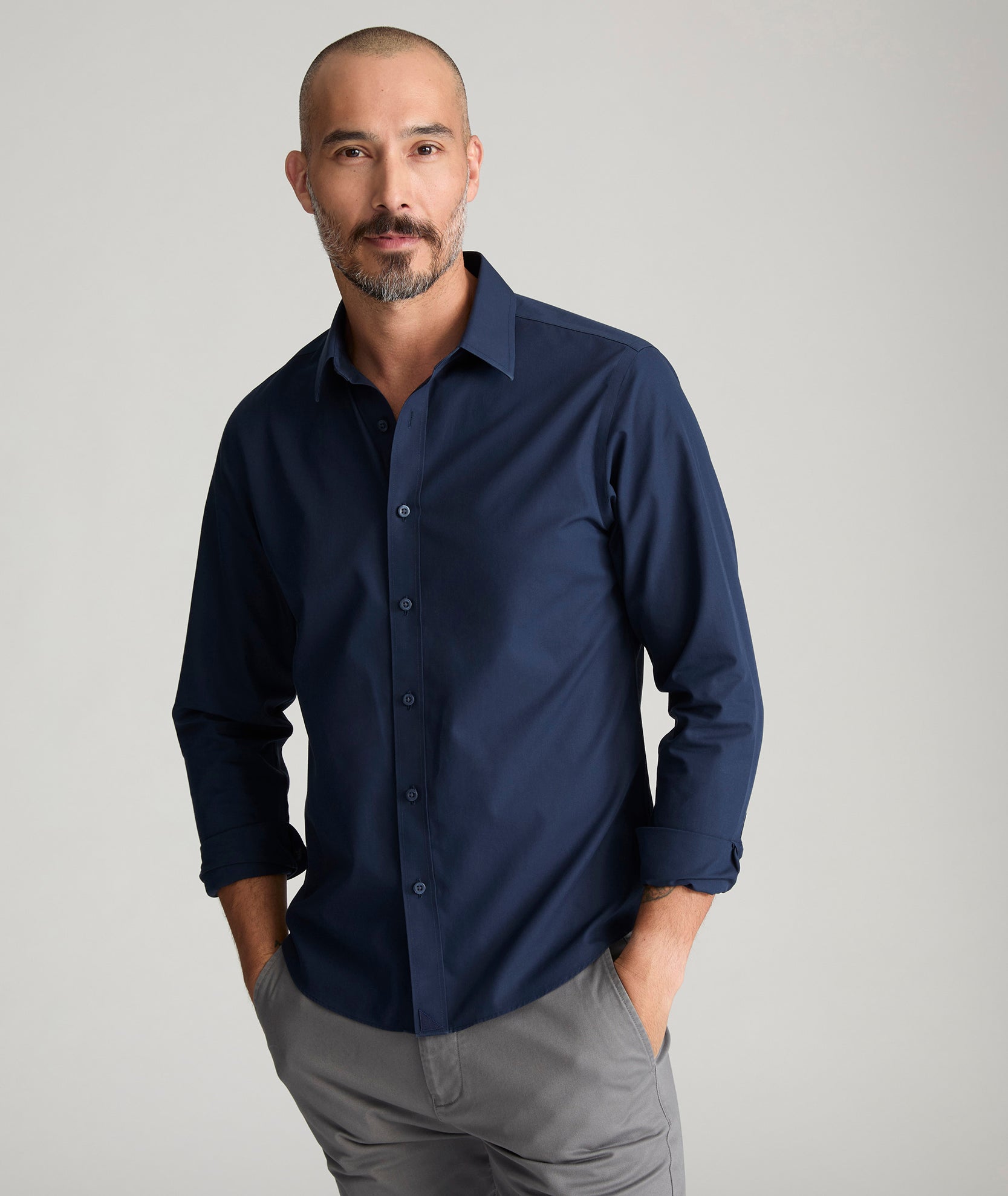UNTUCKit Wrinkle-Free Castello Shirt Navy