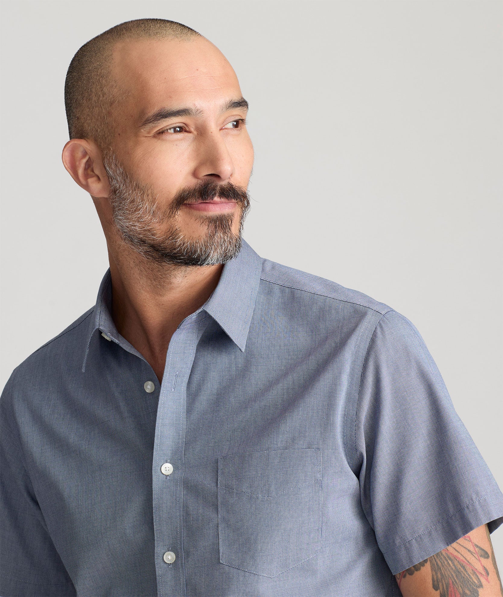 UNTUCKit Wrinkle-Free Short-Sleeve Petrus Shirt Navy