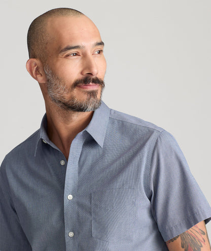 UNTUCKit Wrinkle-Free Short-Sleeve Petrus Shirt Navy