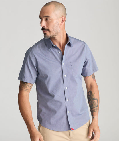 UNTUCKit Wrinkle-Free Short-Sleeve Petrus Shirt Navy
