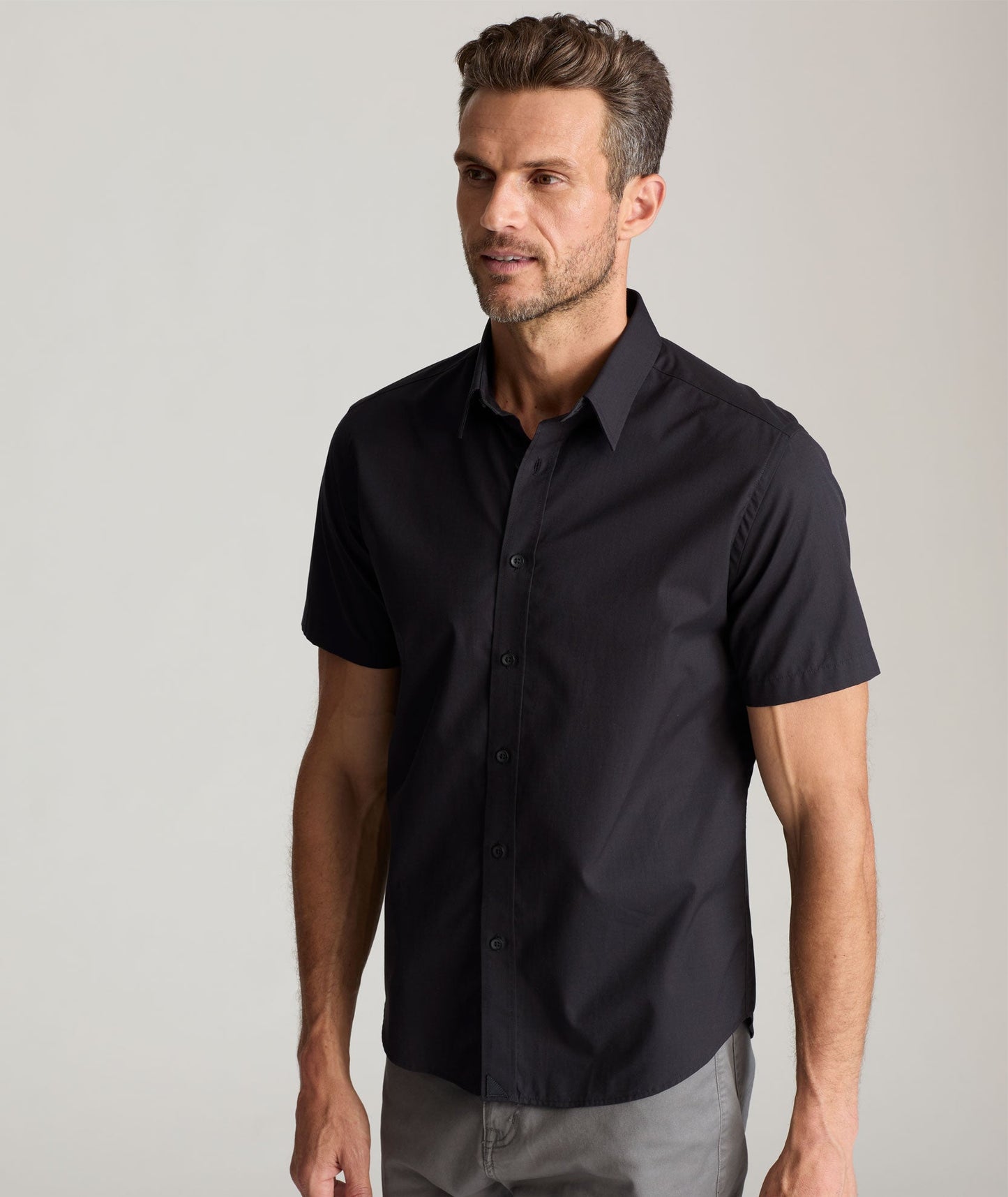 UNTUCKit Classic Short-Sleeve Coufran Shirt Black