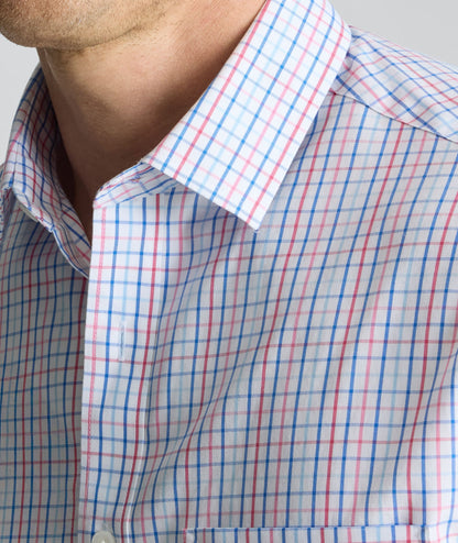 UNTUCKit Wrinkle-Free Dunsmore Shirt Pink & Blue Plaid